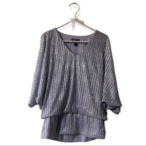 Prelude Metallic Silver Top, size Medium